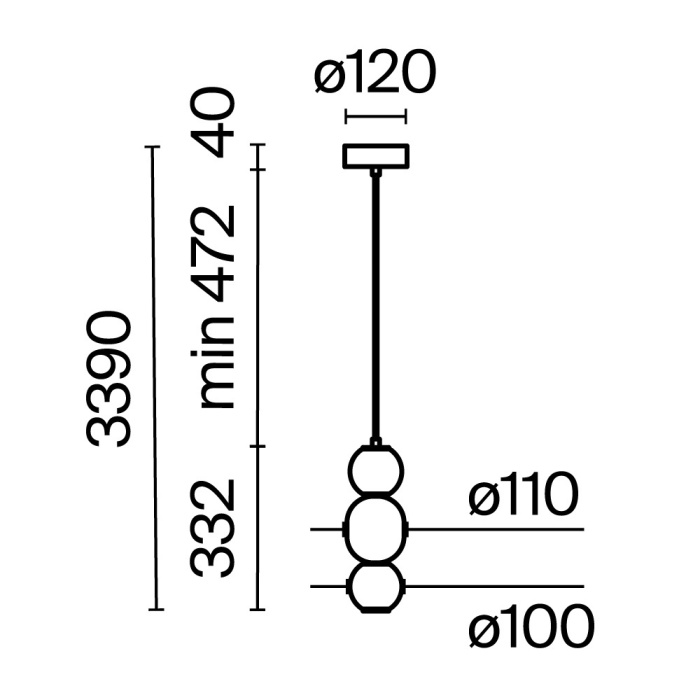 Подвесной светильник Maytoni Drop MOD273PL-L16CH3K