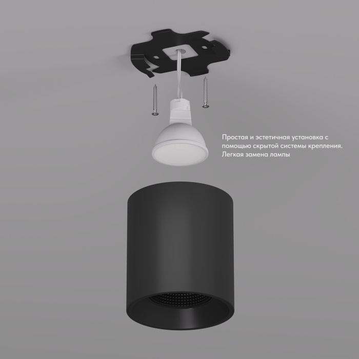 Накладной светильник Denkirs Rodvig DK3090-BK
