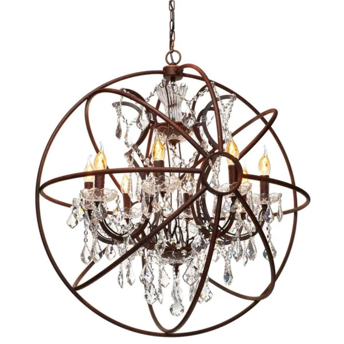 Подвесная люстра Loft it Foucaults orb crystal LOFT1897/8