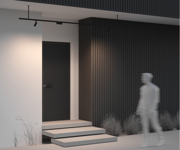 Жёсткий подвес для уличной трековой системы Elasity IP white O-TR001-HL-B300