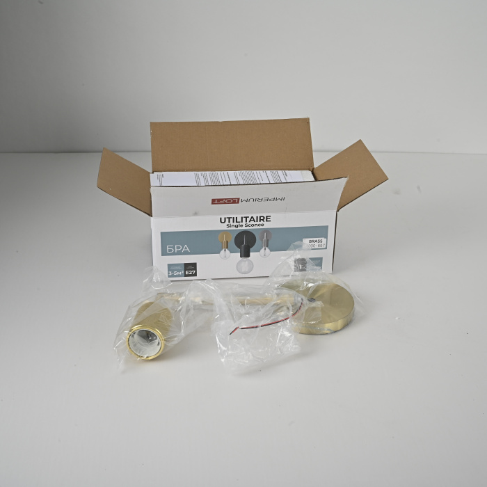 Бра RH Utilitaire Single Sconce Brass ImperiumLoft