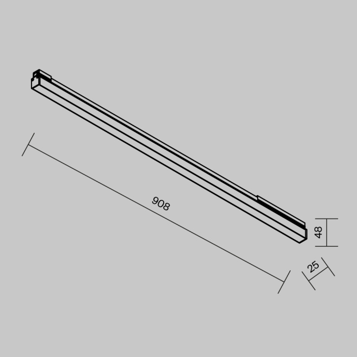 Трековый светильник Maytoni Basis O-TR02-1-S-24WB4K