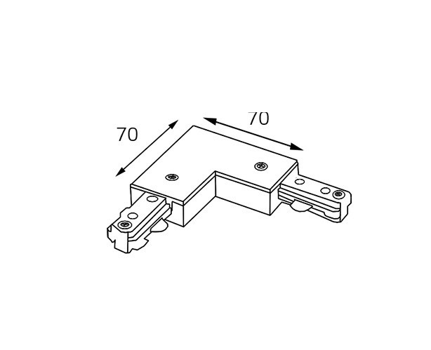 Соединитель угловой Italline WSO 74 white