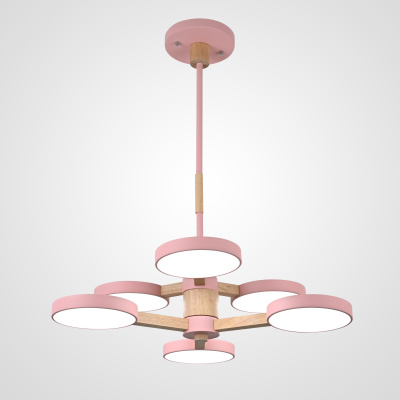 Подвесная люстра TURNA DBL L6 Pink ImperiumLoft