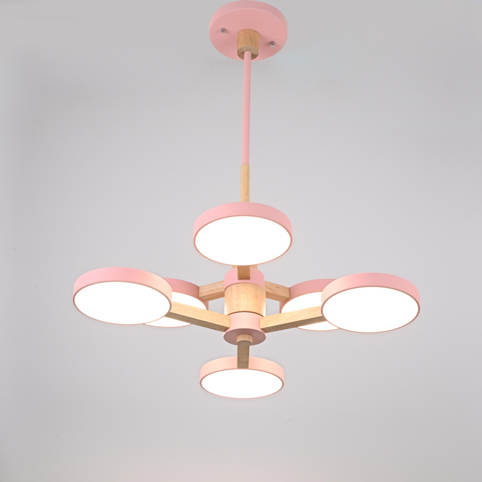 Подвесная люстра TURNA DBL L6 Pink ImperiumLoft