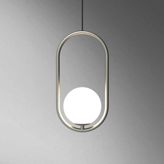 Подвесной светильник Matthew McCormick hoop 40 Silver MILA Pendant ImperiumLoft