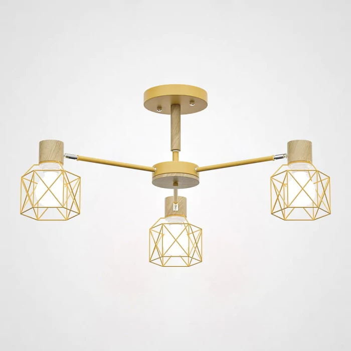 Потолочная люстра CORF B3 Yellow 3 lamps ImperiumLoft
