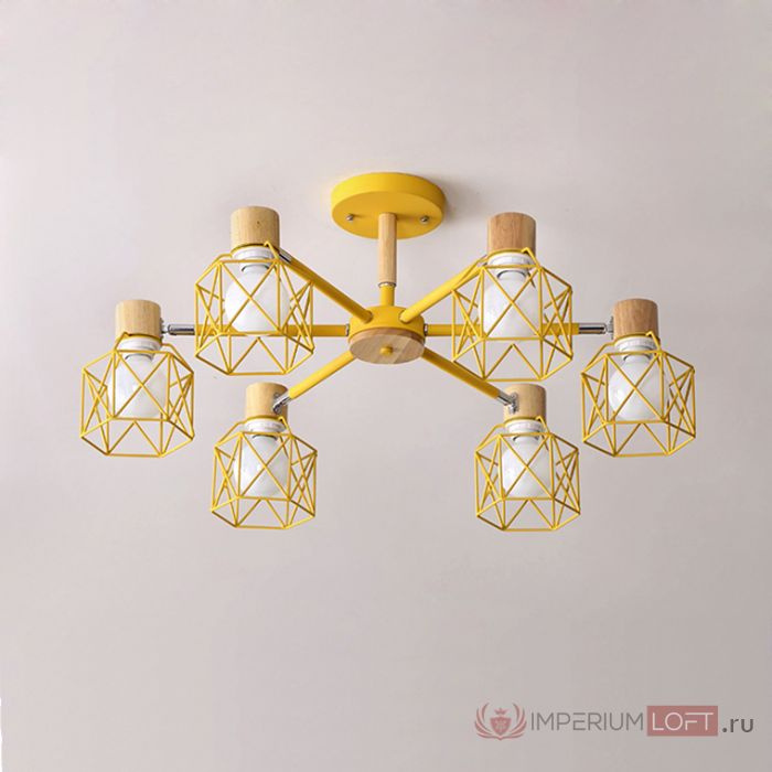 Люстра на штанге CORF B3 Yellow 3 lamps ImperiumLoft 189494-26