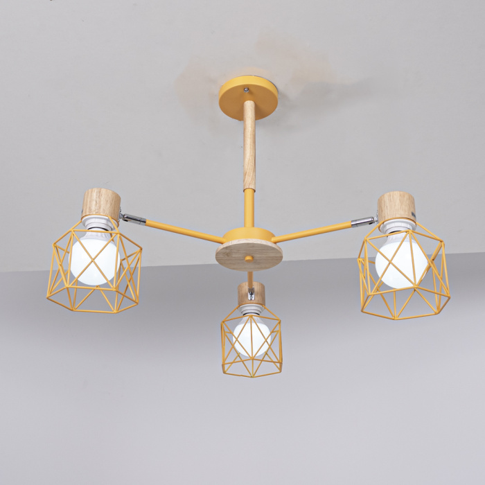 Люстра на штанге CORF B3 Yellow 3 lamps ImperiumLoft 189494-26