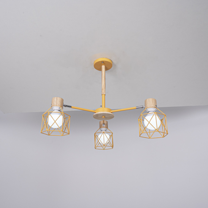 Люстра на штанге CORF B3 Yellow 3 lamps ImperiumLoft 189494-26