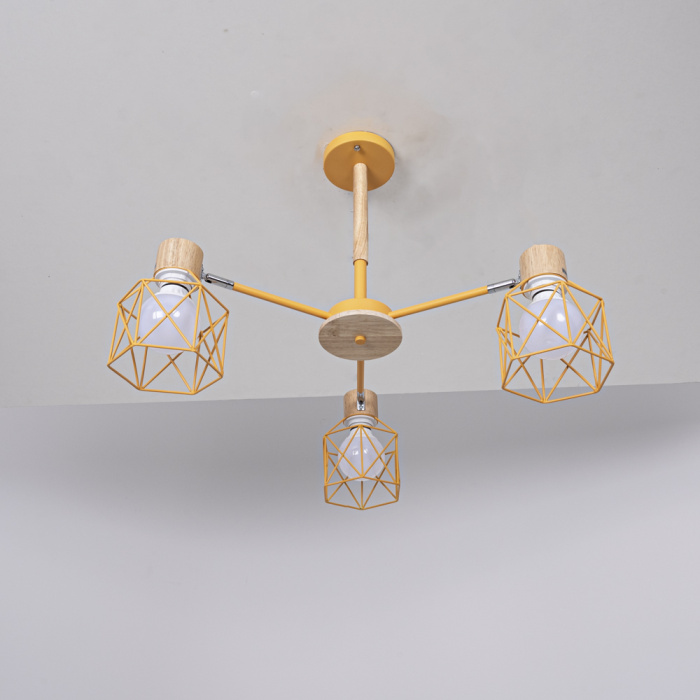 Люстра на штанге CORF B3 Yellow 3 lamps ImperiumLoft 189494-26