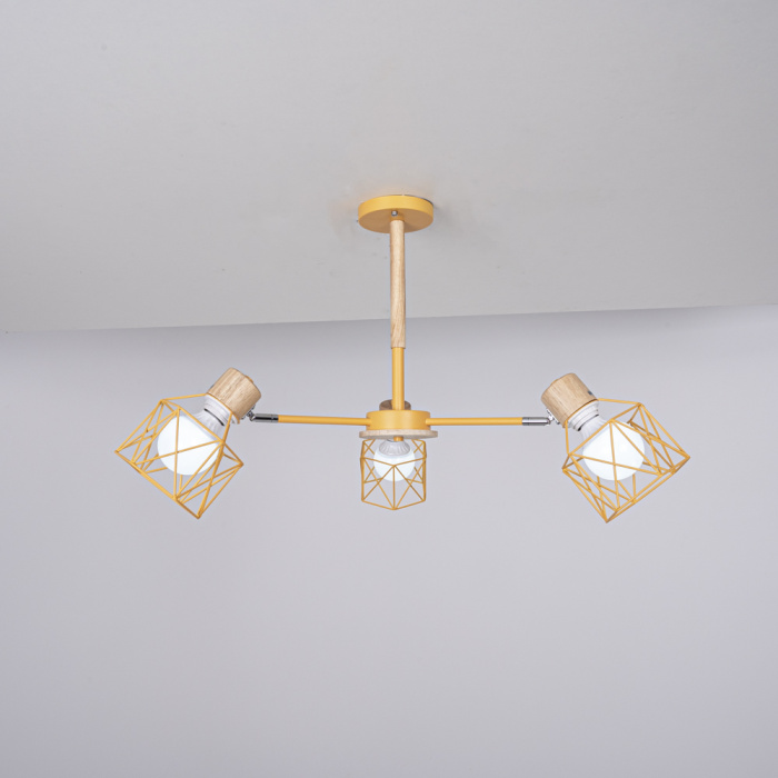 Люстра на штанге CORF B3 Yellow 3 lamps ImperiumLoft 189494-26