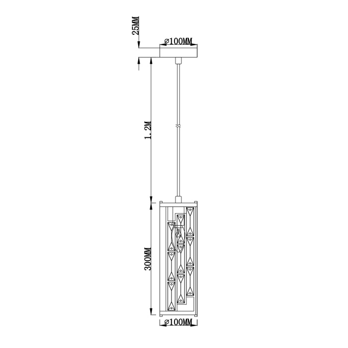 Подвесной светильник MONACO ESCADA 2101/1S Chrome