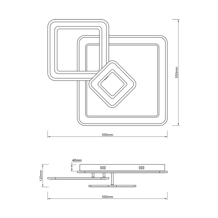 Потолочный светильник VOLUME ESCADA 10240/3LED