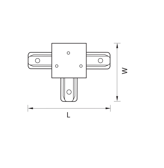 Коннектор Track 1 black in LIGHTSTAR 501137