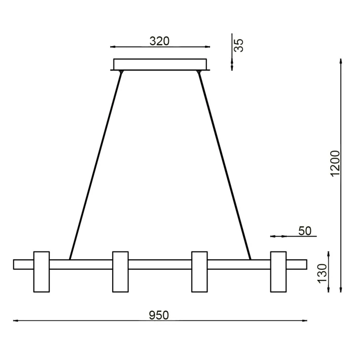 Подвесной светильник VL10021P08 Vele Luce