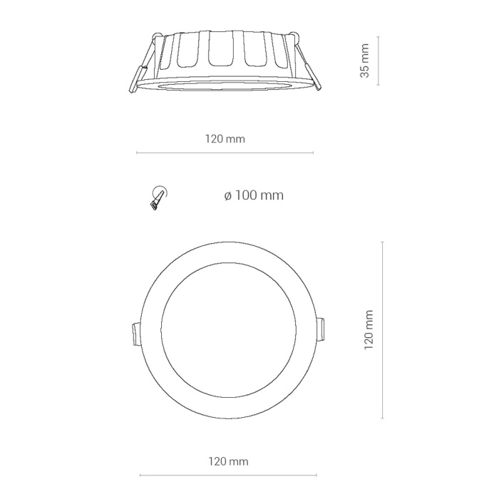 Встраиваемый светильник Nowodvorski Kos Led White 8781