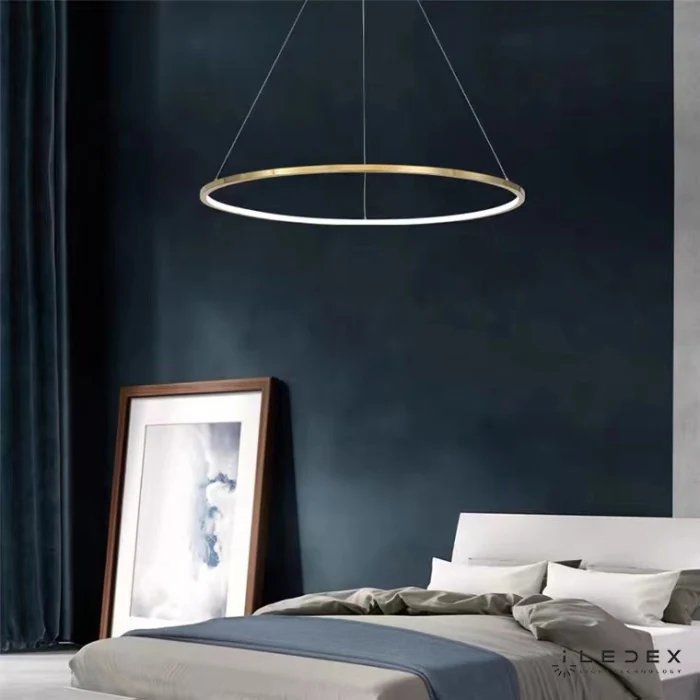 Подвесной светильник iLedex AXIS 10112P/1-24W-3000K-D800 BRASS