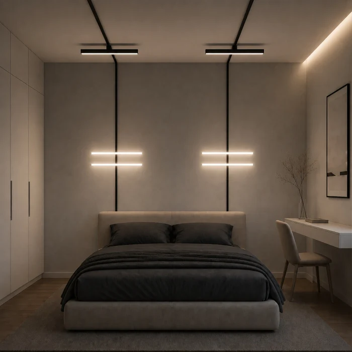 Магнитный трековый светильник Черный LED 1*12W 3000K 700Lm Ra>90 120° IP20 L405xW22,5xH ST802.436.12