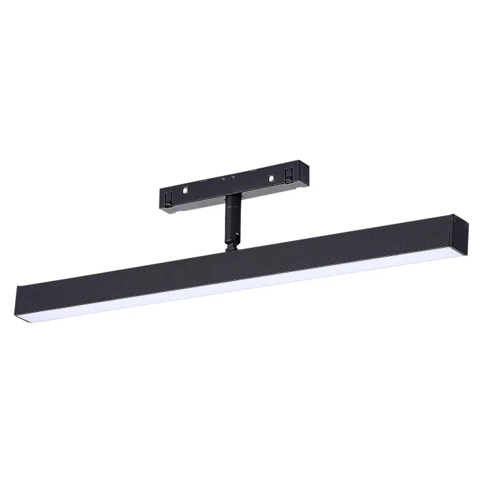 Магнитный трековый светильник Черный LED 1*12W 3000K 700Lm Ra>90 120° IP20 L405xW22,5xH ST802.436.12