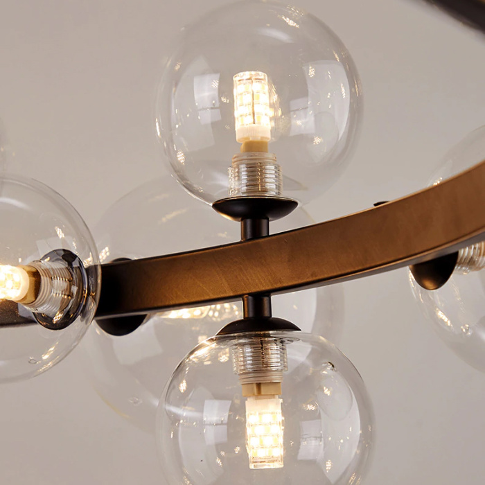 Подвесной светильник Delight Collection Art Deco Bubble 771120 (KM1294P-15 black/clear)