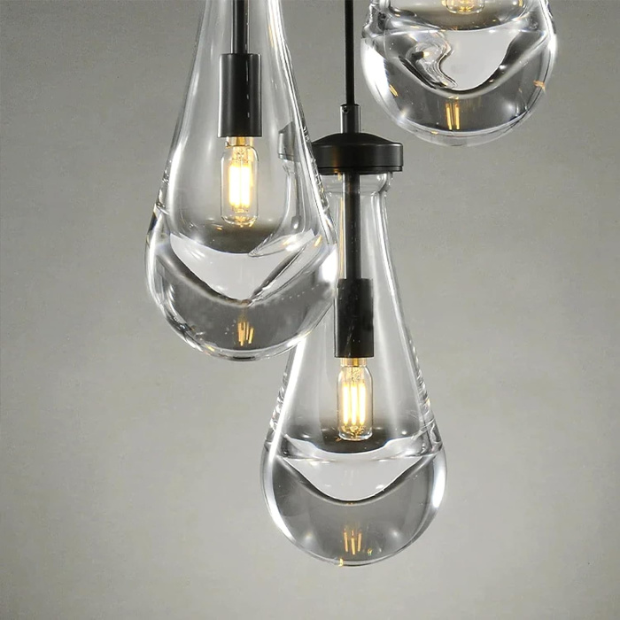 Подвесной светильник Delight Collection Raindrop MT9093-1H black brushed gold