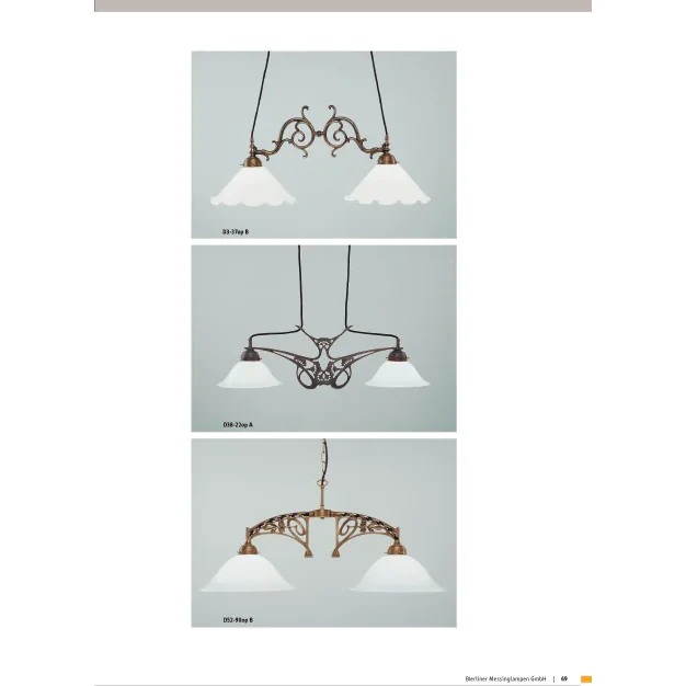 Подвесной светильник Berliner Messinglampen D52-90opB