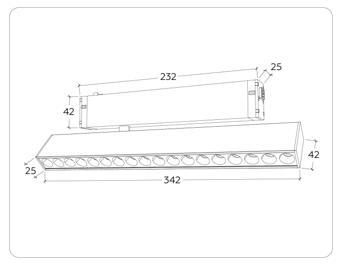 Управляемый светодиодный светильник для шинопровода Magnetic 220V диммируемый 3000-6400K Ambrella light GL1352