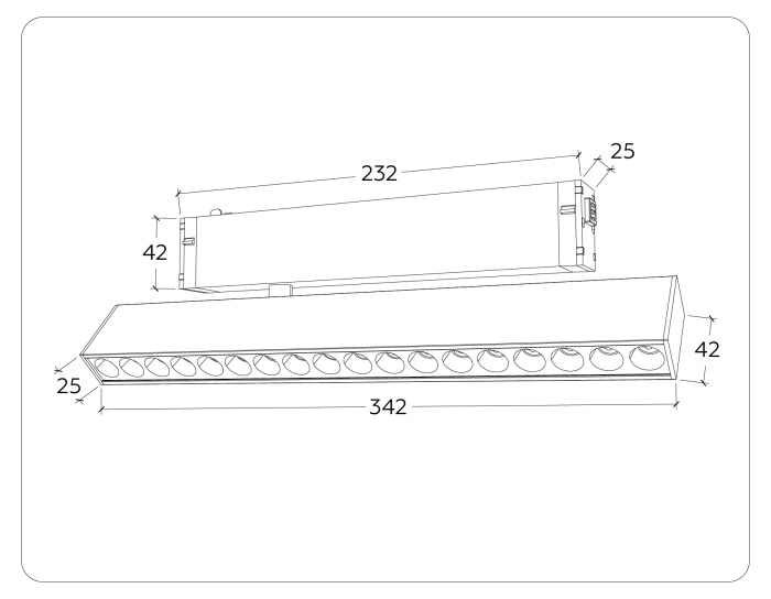 Управляемый светодиодный светильник для шинопровода Magnetic 220V диммируемый 3000-6400K Ambrella light GL1352