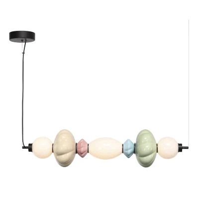 Светильник подвесной ST-Luce черный/зеленый, розовый, желтый,Синий, опаловый LED 1*24 SL6134.443.01