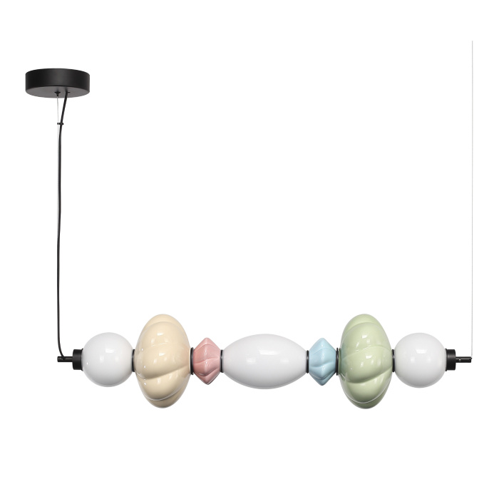 Светильник подвесной ST-Luce черный/зеленый, розовый, желтый,Синий, опаловый LED 1*24 SL6134.443.01
