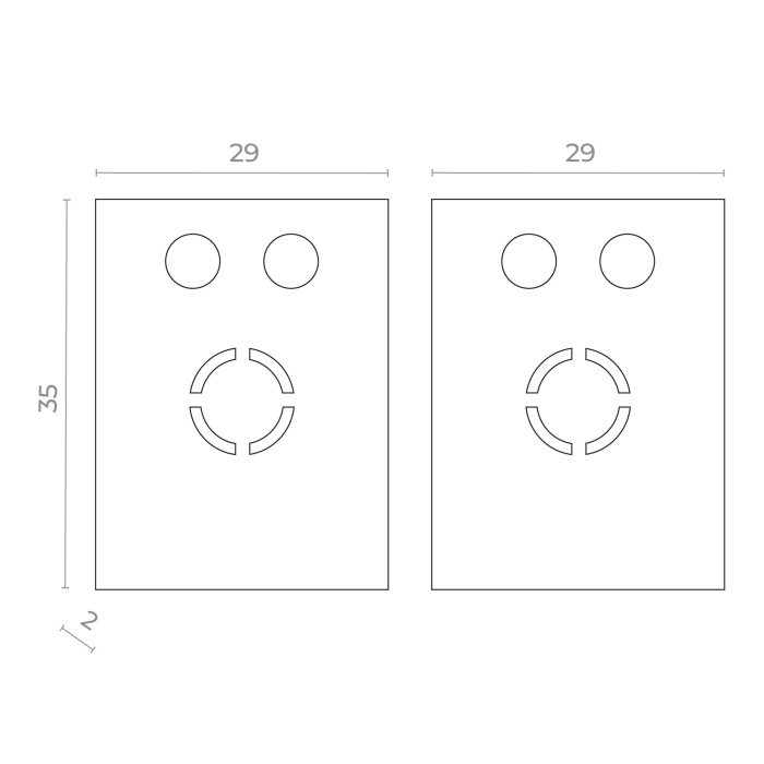 Торцевая заглушка SKYFLAT (2 шт) ST-Luce Белый ST069.509.12