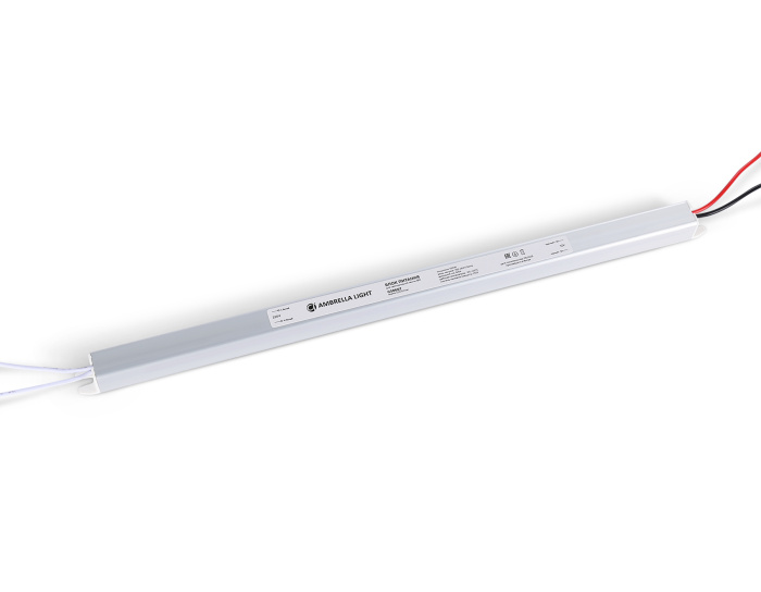 Блок питания ультратонкий для светодиодной ленты 12V 100W 8.3A IP20 185-260V 372*18*18 GS8607 Ambrella light GS8607
