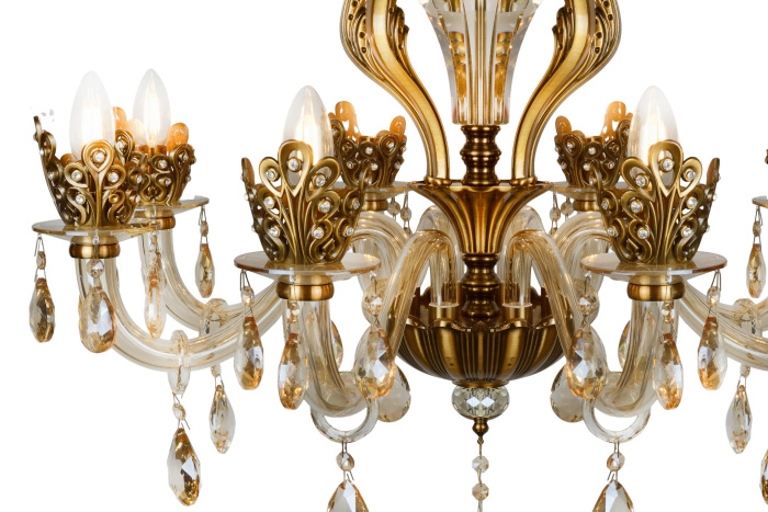 Подвесная люстра iLamp Asia 61078-8 Бронзовая