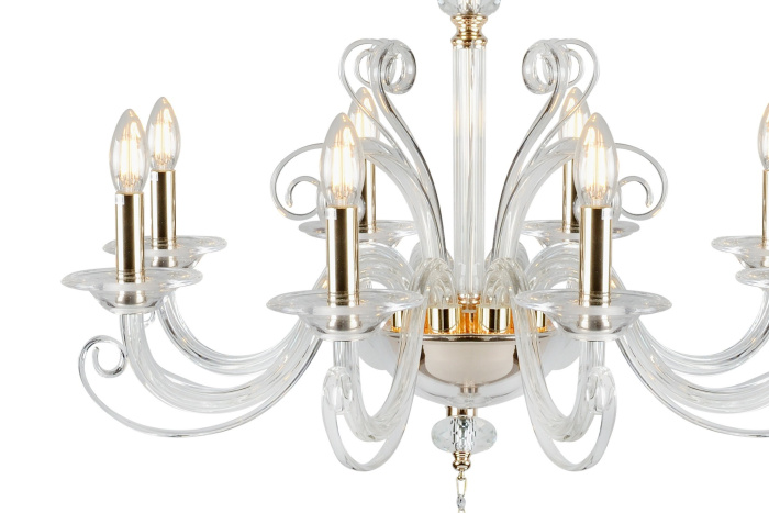 Подвесная люстра iLamp King P9372-8 Золотая