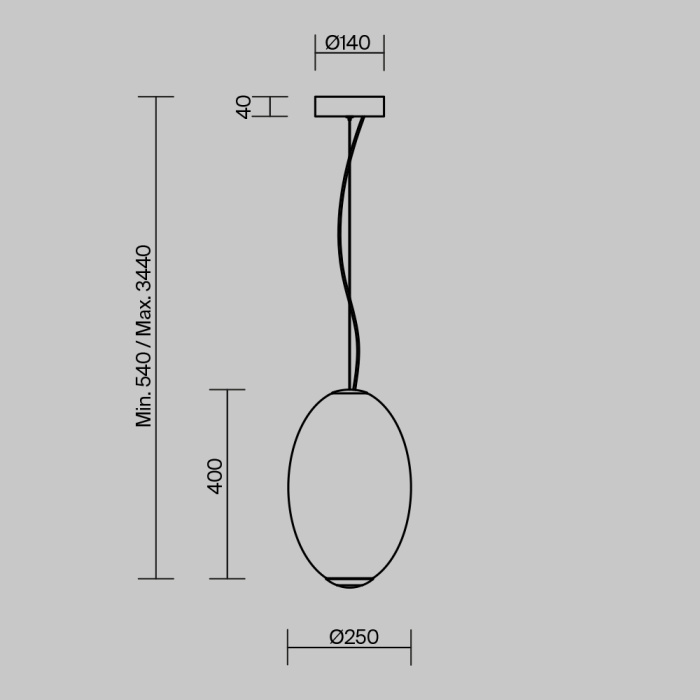 Подвесной светильник Maytoni Bruma MOD397PL-L19CH3K