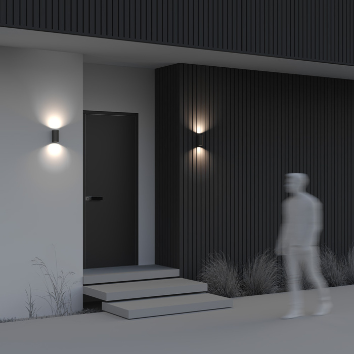 Уличный настенный светильник Maytoni Slat O044WL-02B