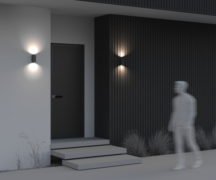 Уличный настенный светильник Maytoni Slat O044WL-02B