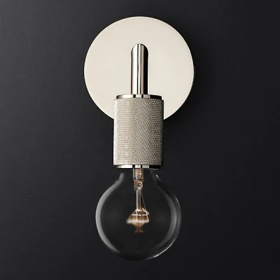 Бра RH Utilitaire Single Sconce Silver ImperiumLoft