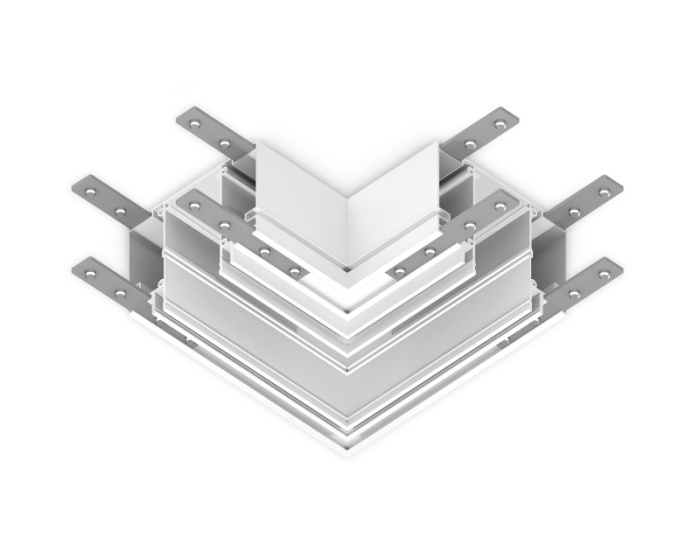 Коннектор угловой для шинопровода в натяжной потолок Magnetic 220V TRACK SYSTEM AMBRELLA LIGHT GL1045