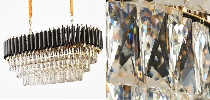 Люстра Empire Black Rectangular Chandelier Crystal ImperiumLoft