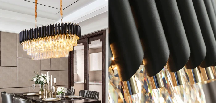 Люстра Empire Black Rectangular Chandelier Crystal ImperiumLoft