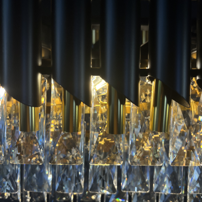 Люстра Empire Black Rectangular Chandelier Crystal ImperiumLoft