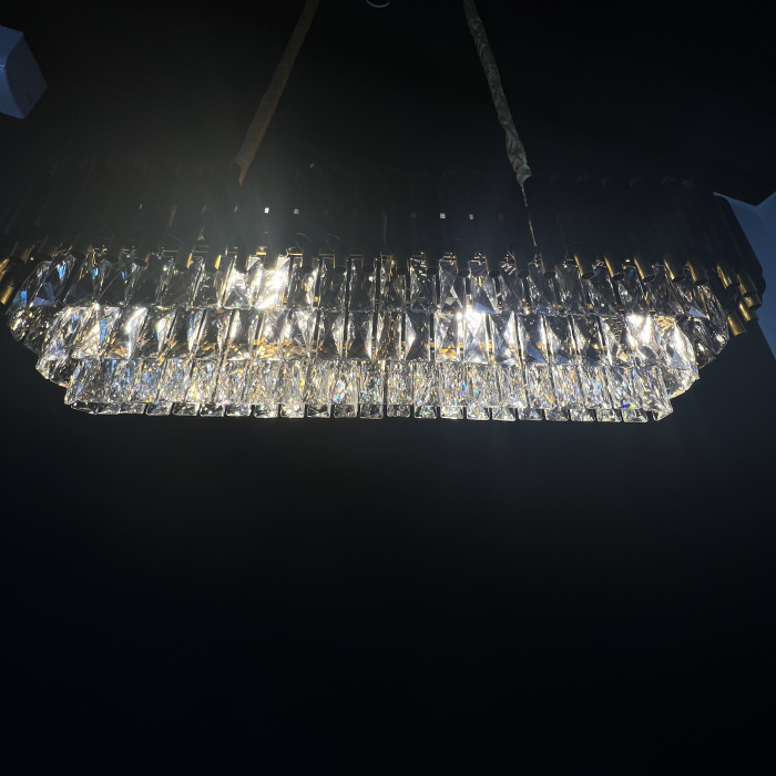 Люстра Empire Black Rectangular Chandelier Crystal ImperiumLoft