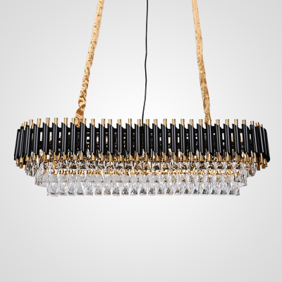 Люстра Empire Black Rectangular Chandelier Crystal ImperiumLoft