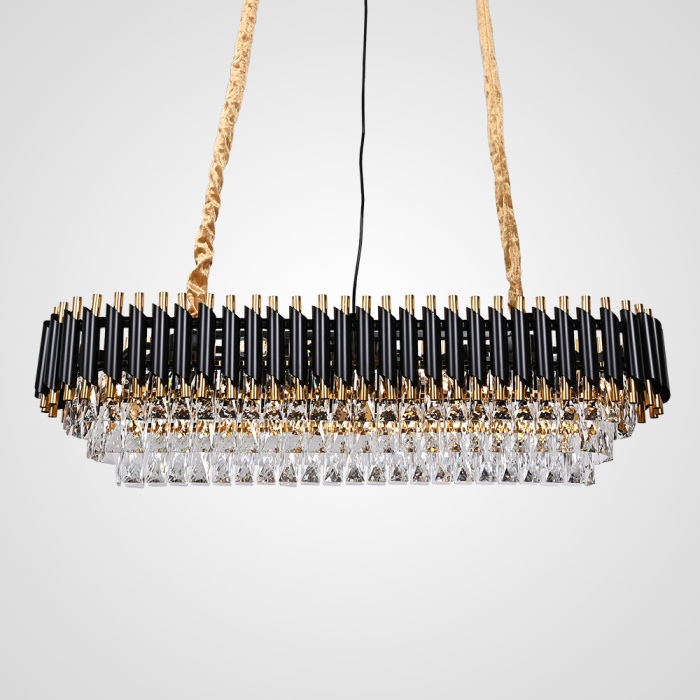 Люстра Empire Black Rectangular Chandelier Crystal ImperiumLoft