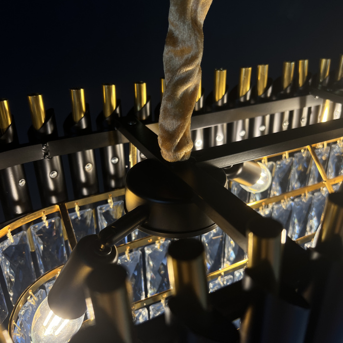 Люстра Empire Black Rectangular Chandelier Crystal ImperiumLoft