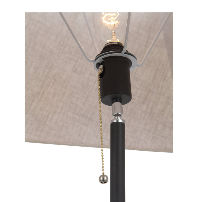 Торшер ST-Luce SLE302.415.01 Черный, Коричневый/Бежевый E27 1*40W