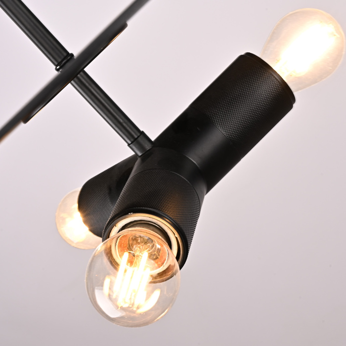 Люстра RH Utilitaire Disk Triple Pendant Black ImperiumLoft