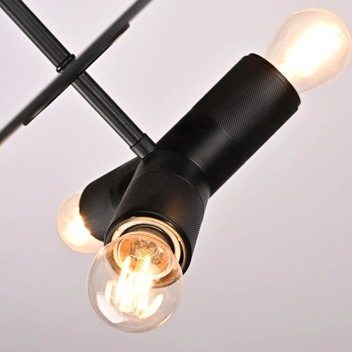 Люстра RH Utilitaire Disk Triple Pendant Black ImperiumLoft